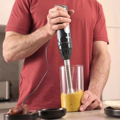 Блендер погружной Braun MultiQuick 5 Pro MQ55001MBK 1000Вт черный/серебристый