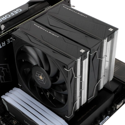 Устройство охлаждения(кулер) Thermalright Royal Knight 120 Soc-AM5/AM4/1200/1700/1851 серебристый/черный 4-pin 28.4dB Al+Cu Ret (RK120)