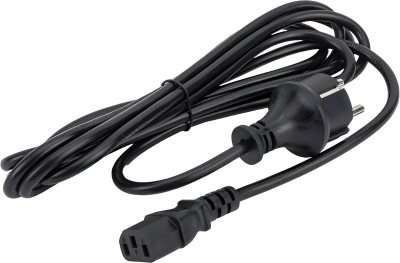 Шнур питания Lanmaster LAN-PP13/SH-3.0-BK C13-Schuko проводник.:3x0.75мм2 3м 220В черный