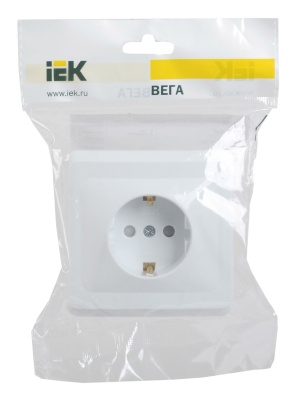 Розетка силов. IEK Вега ERV14-K01-16-DM одинар. скрыт. зазем. штор. крыш. IP20 белый (упак.:1шт)