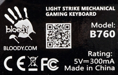 Клавиатура A4Tech B760 механическая серый USB Multimedia for gamer LED (B760 GREY (BLACK SWITCH)) кабель 1.8м