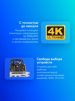 Видеокарта Biostar PCI-E 3.0 VA5505RF41 AMD Radeon RX 550 4Gb 128bit GDDR5 1100/6000 DVIx1 HDMIx1 DPx1 HDCP Ret