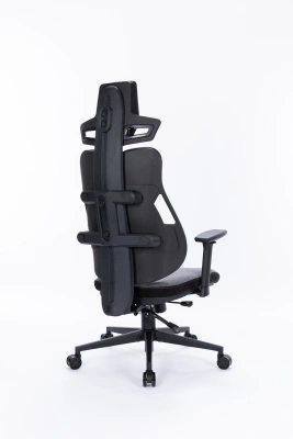 Кресло Cactus CS-CHR-DUO-GYBK серый/черный с подголов. крестов. сталь пластик черный