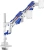 Кронштейн для мониторов Ultramounts UM744WB белый/синий 24"-57" макс.27кг крепление к столешнице поворот и наклон Кронштейн для мониторов Ultramounts UM744WB белый/синий 24"-57" макс.27кг крепление к столешнице поворот и наклон