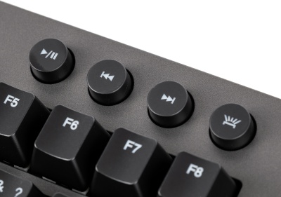 Клавиатура Lenovo K500 RGB механическая черный USB Multimedia for gamer LED (подставка для запястий) (GY40T26479) кабель 1.8м