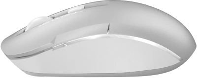 Мышь A4Tech Fstyler FB26CS Air2 серебристый/белый оптическая 2000dpi silent беспров. BT/Radio USB для ноутбука 4but (FB26CS AIR2 ICY WHITE)