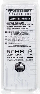 Память DDR5 16GB 5600MHz Patriot PSD516G560081S Signature RTL PC5-44800 CL46 SO-DIMM 262-pin 1.1В single rank Ret