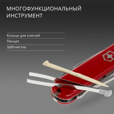Нож перочинный Victorinox Rally (0.6163) 58мм 9функц. красный карт.коробка