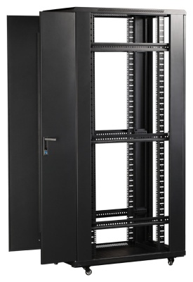 Шкаф коммутационный Lanmaster (TWT-CBB-18U-6X10-G1) напольный 18U 600x1000мм пер.дв.стекл 2 бок.пан. металл 800кг черный 62кг 988мм IP20 металл