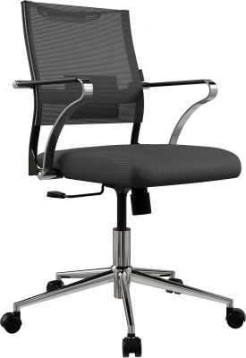 Кресло Метта Sit Air 24/7 M4-281K - Italy (M09.B23.G18.W01) черный сиденье черный сетка/ткань крестов. хром