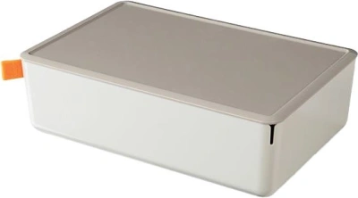 Короб для хранения Deli XDM12grey 1отд. 317x212x93,5мм серый/серый пластик