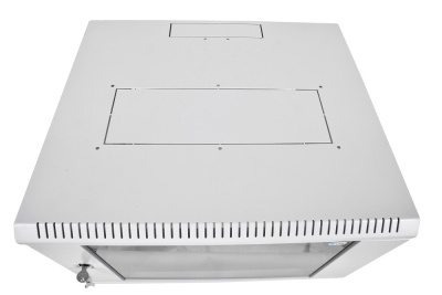 Шкаф коммутационный ЦМО ШРН-ЭКОНОМ (ШРН-Э-12.350) настенный 12U 600x350мм пер.дв.стекл 85кг серый 300мм 15.84кг 180град. 608мм IP20 металл