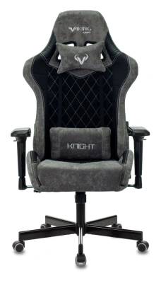 Кресло игровое Zombie VIKING 7 KNIGHT Fabric черный ткань/эко.кожа с подголов. крестов. металл