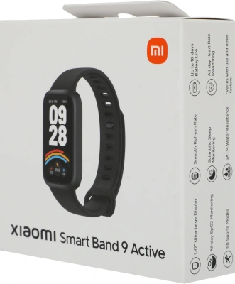 Фитнес-трекер Xiaomi Smart Band 9 Active TFT корп.:черный рем.:черный (BHR9444GL)