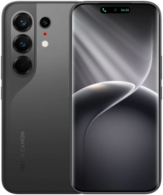 Смартфон Tecno Camon 50 Ultra 5G 256Gb 8Gb черный моноблок 3G 4G 2Sim 6.78" 1208x2644 Android 16 50Mpix 802.11 a/b/g/n/ac/ax NFC GPS GSM900/1800 GSM1900 Protect FM