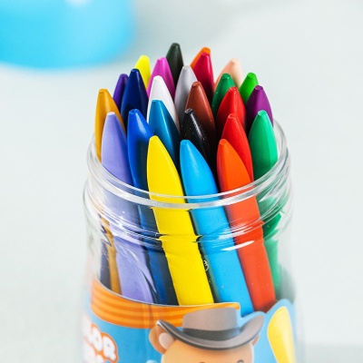 Мелки пластик. Deli EC222-12 Color Kids трехгр. 12цв. (12шт) пласт.туб. гол.