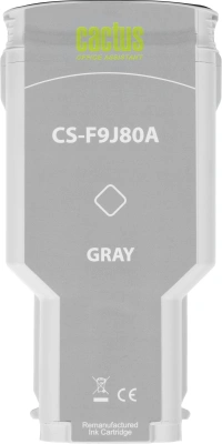 Картридж струйный Cactus CS-F9J80A 727 XXL серый (300мл) для HP Designjet T920/T930/T1500/T1530/T2500/T2530 с чипом
