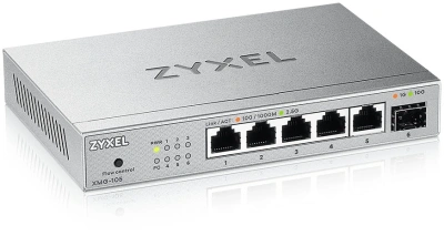 Коммутатор Zyxel XMG-105-ZZ0101F (L2) 5x2.5Гбит/с 1SFP+ неуправляемый