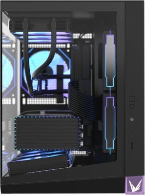 Корпус Formula Crystal Z4M черный без БП mATX 9x120mm 1xUSB3.0 audio bott PSU