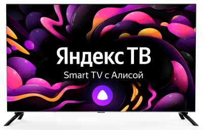 Телевизор LED Hyundai 40" H-LED40BS5003 Яндекс.ТВ Frameless черный FULL HD 60Hz DVB-T DVB-T2 DVB-C DVB-S DVB-S2 USB WiFi Smart TV