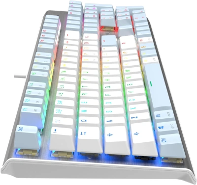 Клавиатура A4Tech FS100 механическая синий USB for gamer LED кабель 1.8м
