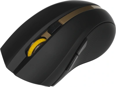 Мышь Оклик 495MW черный/золотистый оптическая 1600dpi беспров. USB для ноутбука 6but (998168)