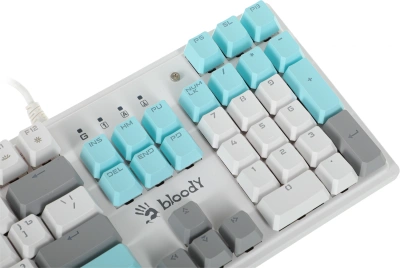 Клавиатура A4Tech S510N механическая белый USB for gamer LED (S510N (ICY WHITE )) кабель 1.8м