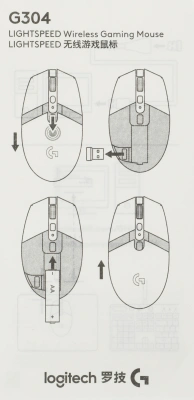 Мышь Logitech G304 Lightspeed черный оптическая 12000dpi беспров. USB 5but (910-005286)