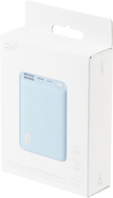 Мобильный аккумулятор ZMI QB817 10000mAh QC3.0/PD3.0 22.5W 3A 2xUSB-A/USB-C голубой (QB817 BLUE)