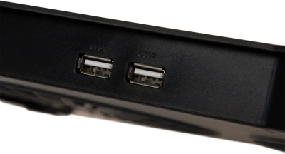 Подставка для ноутбука Digma D-NCP180-2x110 18" 410x280x34мм 20дБ 2xUSB 2x 110ммFAN 700г пластик ABS черный