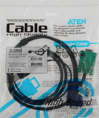 Кабель Aten 2L-5201U stranded черный