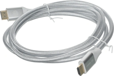 Кабель аудио-видео Cactus CS-HDMI.2.1-1.8 HDMI (m)/HDMI (m) 1.8м. позолоч.конт. серебристый