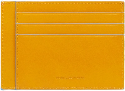 Чехол для кредитных карт Piquadro Blue Square PP2762B2R/G шафрановый натур.кожа