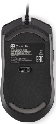 Мышь Оклик 714GM черный оптическая 7200dpi USB 6but (1620717)