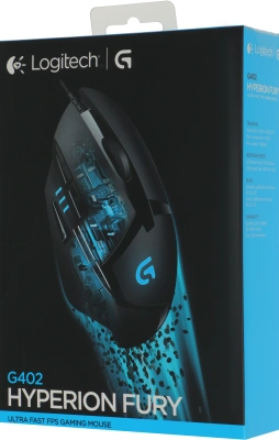 Мышь Logitech Hyperion Fury G402 черный оптическая 4000dpi USB 7but (910-004070)