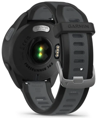 Смарт-часы Garmin Forerunner 165 30.4мм 1.2" AMOLED корп.черный рем.черный разм.брасл.:126-203мм (010-02863-20)