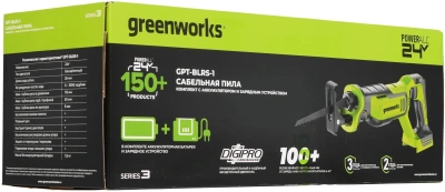Сабельная пила Greenworks GPT-BLRS-1 аккум. 3000ход/мин (1200607)