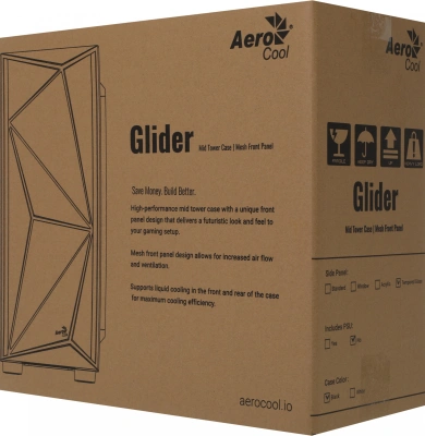 Корпус Aerocool Glider Cosmo-G-BK-v1 черный без БП ATX 2x120mm 2xUSB2.0 1xUSB3.0 audio