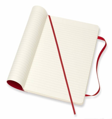 Блокнот Moleskine CLASSIC SOFT QP616F2 Large 130х210мм 192стр. линейка мягкая обложка красный