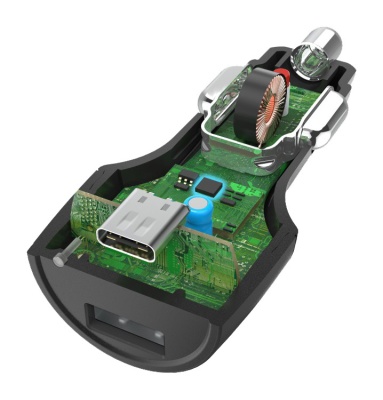 Автомобильное зар./устр. Hama H-210589 PD+QC черный (00210589)