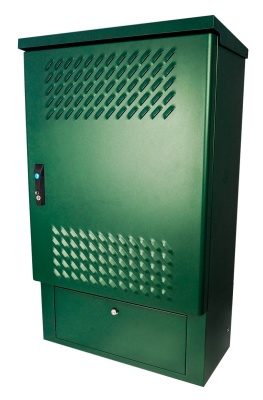 Шкаф коммутационный ЦМО (ШТВ-Н-18.6.5-4ААА-Т1) настенный 18U 600x500мм пер.дв.стал.лист несъемн.бок.пан. 150кг серый 75кг 120град. 900мм IP55 IK10 металл уличный всепогодный с кондиционером с вентилятором с нагревателем укомплектованный