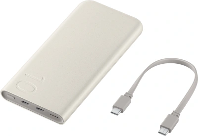 Мобильный аккумулятор Samsung EB-P3401 10000mAh PD3.0 25W 4.8A 2xUSB-C бежевый (EB-P3401XURGRU)
