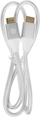 Кабель аудио-видео Cactus CS-HDMI.2.1-1 HDMI (m)/HDMI (m) 1м. позолоч.конт. серебристый