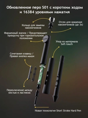 Графический планшет-монитор Parblo Coast16 Pro Gen 2 USB Type-C черный