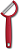 Овощечистка Victorinox Rho красный упак.:европодвес (6.0950.1)