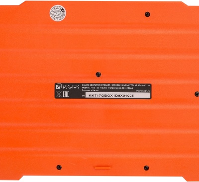 Клавиатура Оклик 717G BLACK DEATH черный/оранжевый USB Multimedia for gamer LED (476395) кабель 1.5м