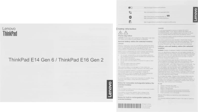 Ноутбук Lenovo ThinkPad E16 G2 Core Ultra 5 125U 32Gb SSD512Gb Intel Graphics 16" IPS WUXGA (1920x1200) без ОС black WiFi BT Cam (21MAS04600_32G)