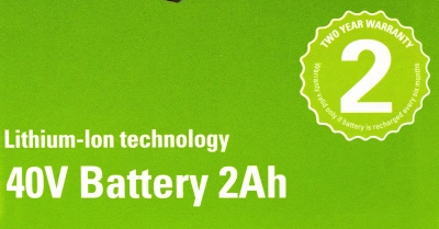 Батарея аккумуляторная Greenworks G40B2 40В 2Ач Li-Ion (2926907)