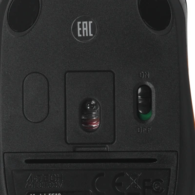 Мышь A4Tech Fstyler FG10 черный/оранжевый оптическая 2000dpi беспров. USB 4but (FG10 ORANGE)