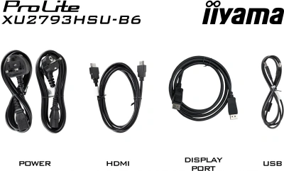 Монитор Iiyama 27" ProLite XU2793HSU-B6 черный IPS LED 1ms 16:9 HDMI M/M матовая 250cd 178гр/178гр 1920x1080 100Hz DP FHD USB 3.8кг